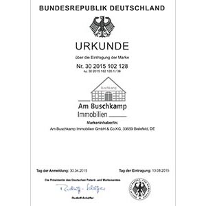 Urkunde Am Buschkamp